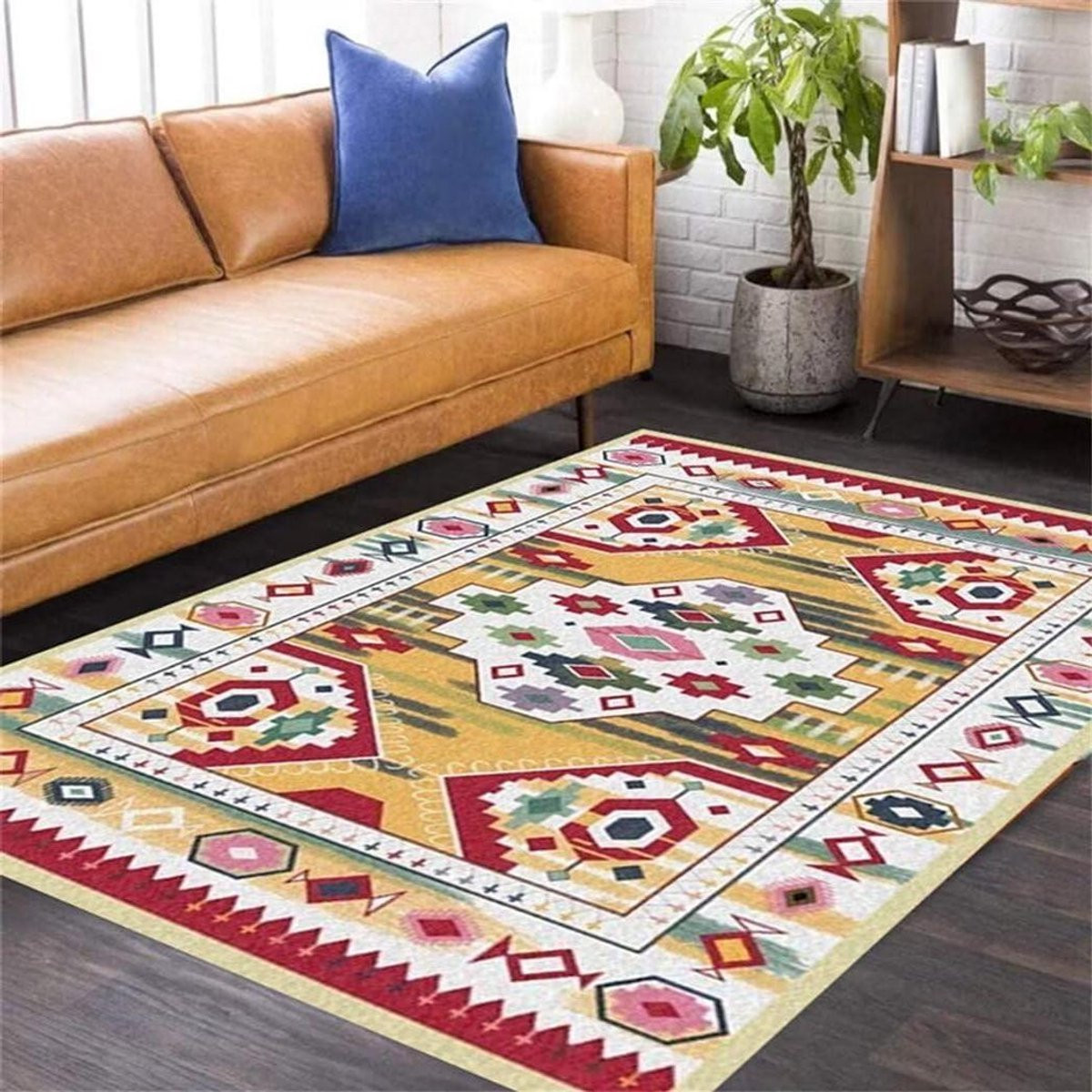 Veelkleurig geometrisch kinder kamer tapijt - Vlekbestendig vloerkleed voor de kinderkamer of woonkamer - 150 x 210 cm