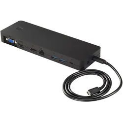 Fujitsu S26391-F1667-L100 (USB-C), Dockingstation + USB Hub, Schwarz