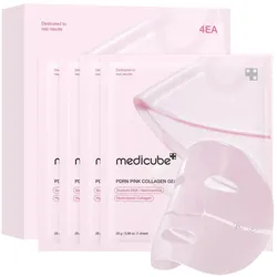 Medicube, Gesichtsmaske, PDRN Pink Collagen Gel Masks 4er Pack (112 g)