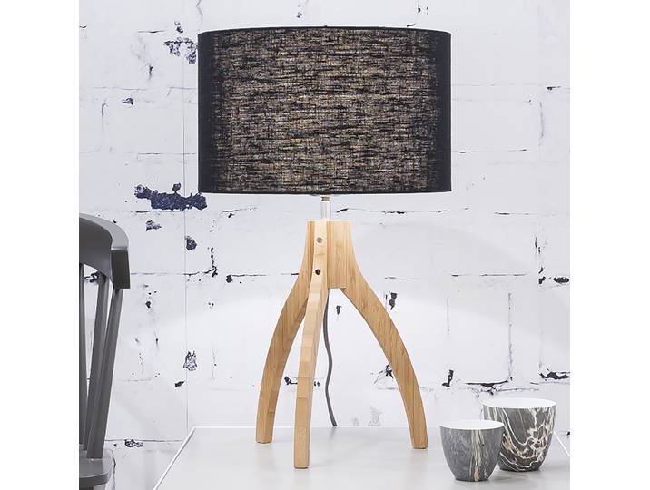 Lampe Annapurna Ø 36cm Noir/Noir Bambou E27