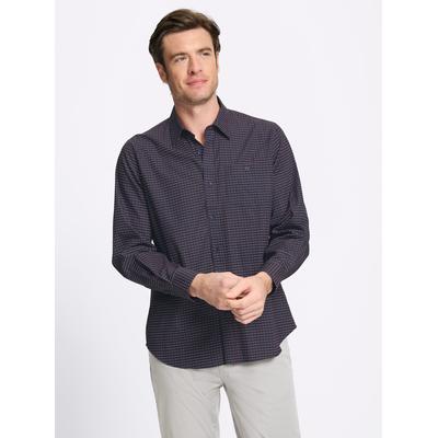 Langarmhemd MARCO DONATI, Herren, Gr. 41/42, Normalgrößen, blau (dunkelblau, gemustert), 100% Baumwolle, bedruckt, gemustert, körpernah, Hemden