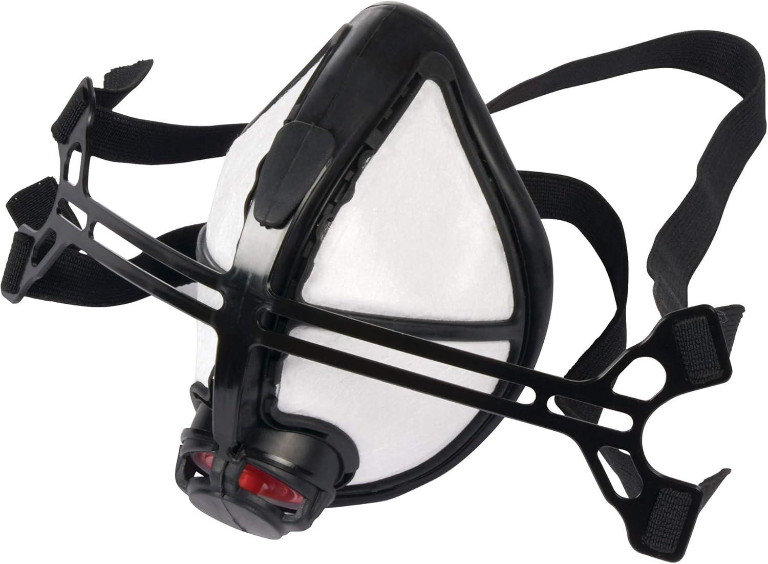 Herbruikbaar FFP3 ademhalingsmasker met HEPAC-LITE filter en hoofdband voor veiligheid