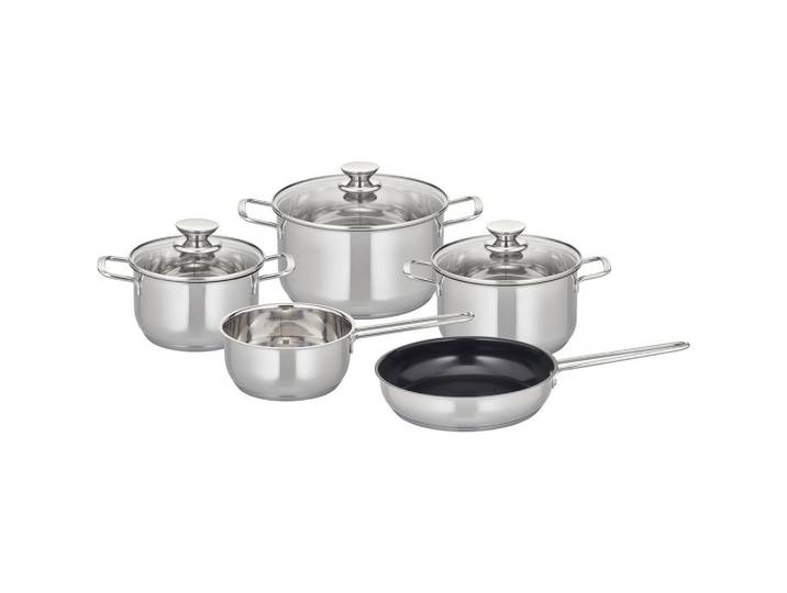 ELO Kochtopfset ELO Therm, Silber, Metall, 16 cm,20 cm,16 cm, 1,6 L,3,2 L,5,4 L,1,3 L, rund, backofengeeignet, Kochen, Töpfe, Topfsets