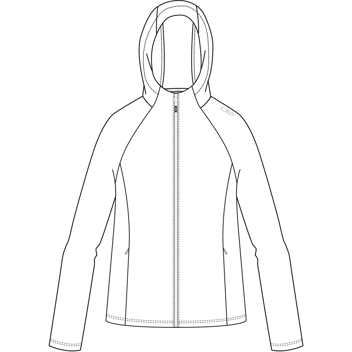 CMP Woman Jacket FIX Hood bianco (A001) 36 32C8386-A001-36