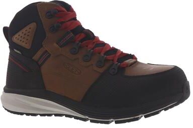 Keen Utility Red Hook Mid WP (Men's) Work in Tobacco/Black, Size 8.5 E2, Leather