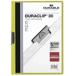 DURABLE 2227-07 5er Klemmhefter DURACLIP blau DIN A4