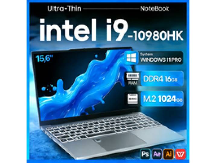 Draagbare laptop Windows 11 Intel Core I9-10980HK 15,6 inch 16GB RAM 1TB SSD Office-laptops Vingerafdruk ontgrendelen Notebook
