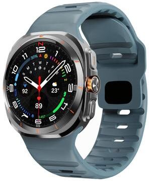 Everyday Crate Samsung Galaxy Watch Ultra Band 47mm Wave Texture Silicone Watch Strap With Reverse Buckle ocean Blue