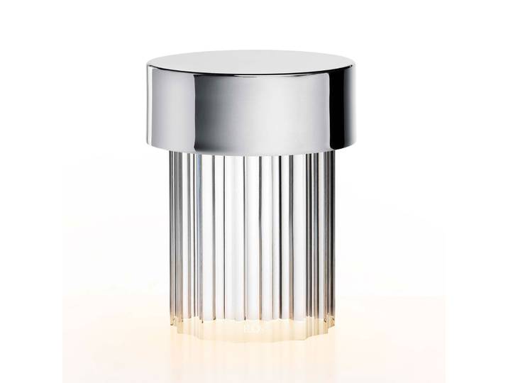Lampe à poser Last Order Fluted Portable Inox poli - FLOS - Salon / séjour - Design - Verre