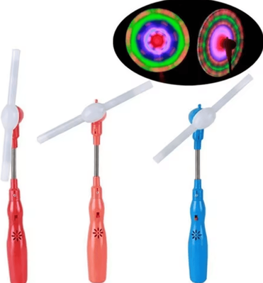 Inspire Curations LED Music Windmill Spinner Toy Colorful Light Up Rotating Handheld Wand 1pc Random Color
