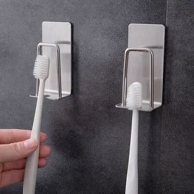 Combo Retail Shop Stainless Steel Toothbrush Holder, Bathroom Accessories Set, Wall Mount Tooth Brush Storage Rack, Shaver Cup Organiser 1pcs