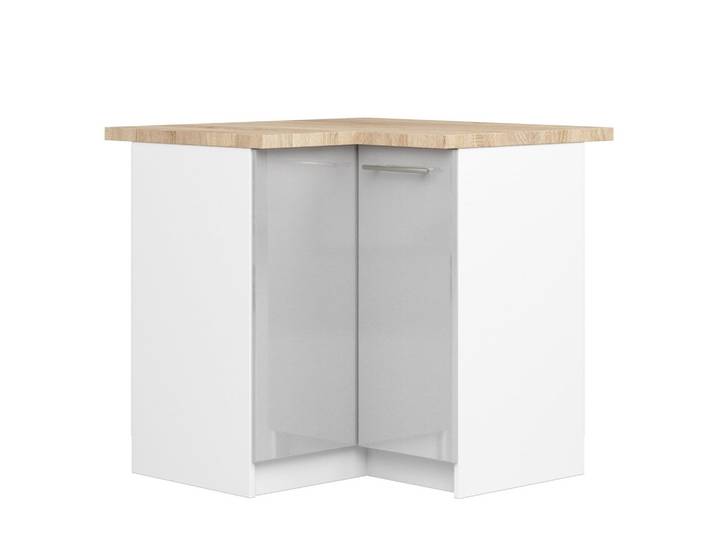 UNTERSCHRANK Weiß, Metallisch Glanz 85/90/46