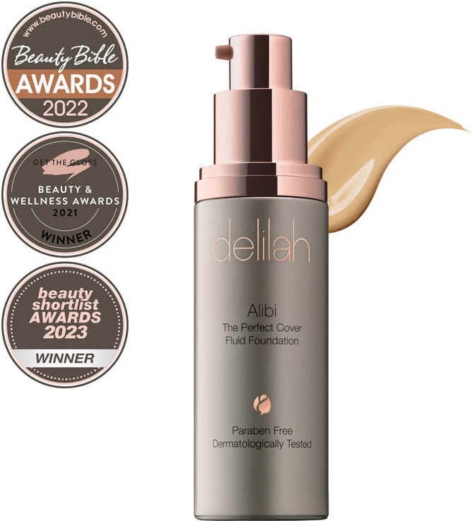 delilah Cosmetics Alibi The Perfect Cover Fluid Foundation - Dune