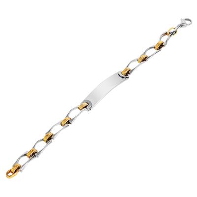 Armband ADELIA´S "Armband aus Edelstahl 21 cm", gold (silber), Armbänder, Damen, 21cm, Edelstahl, Armband, Zum Verschenken – passend für viele Anlässe