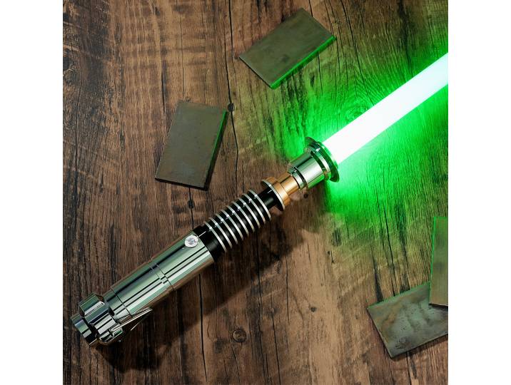 Sabre laser DAMIENSABER Luke Skywalker Réplique Ultra-Précise avec 9 Sons et Base RVB à Changement de Couleur Infini