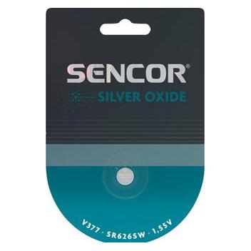 Sencor Einmal Silberoxid- Batterie SR626SW, 1-pack (1 Stk.) (SBA V377/SR626SW 1BP)