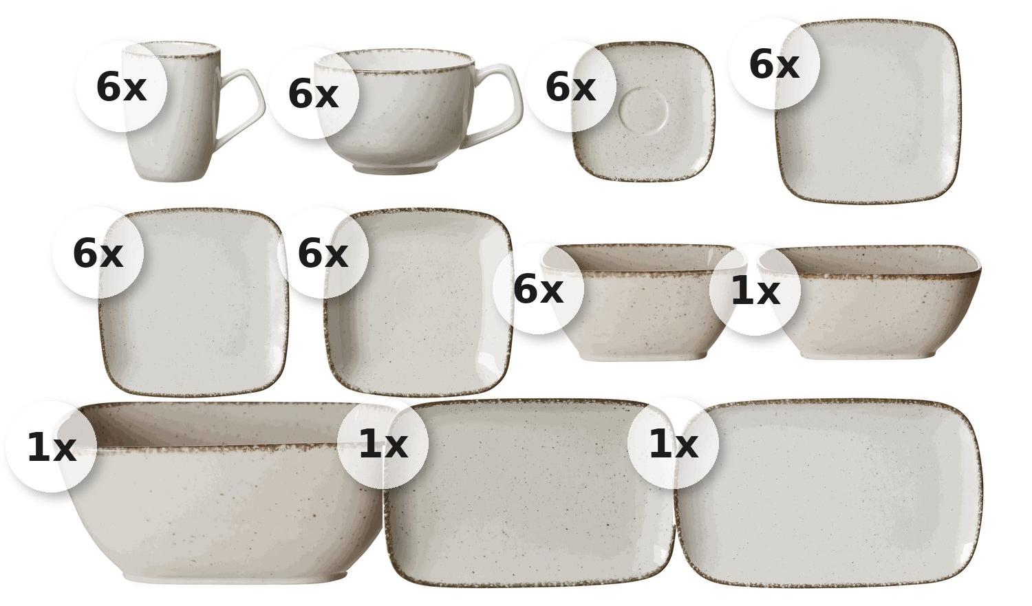 Kaffee- und Tafelservice 46 tlg. Casa creme
