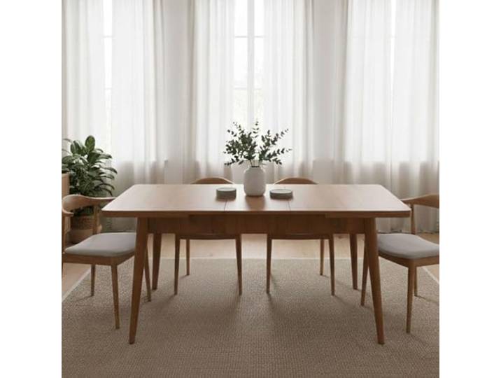 Dmora - Ausziehtisch Atsula, Konsole mit Verlängerungen, Mehrzweck-Esstisch, ausziehbare Küchenplatte, 130 x 80 x 77 cm, Walnuss