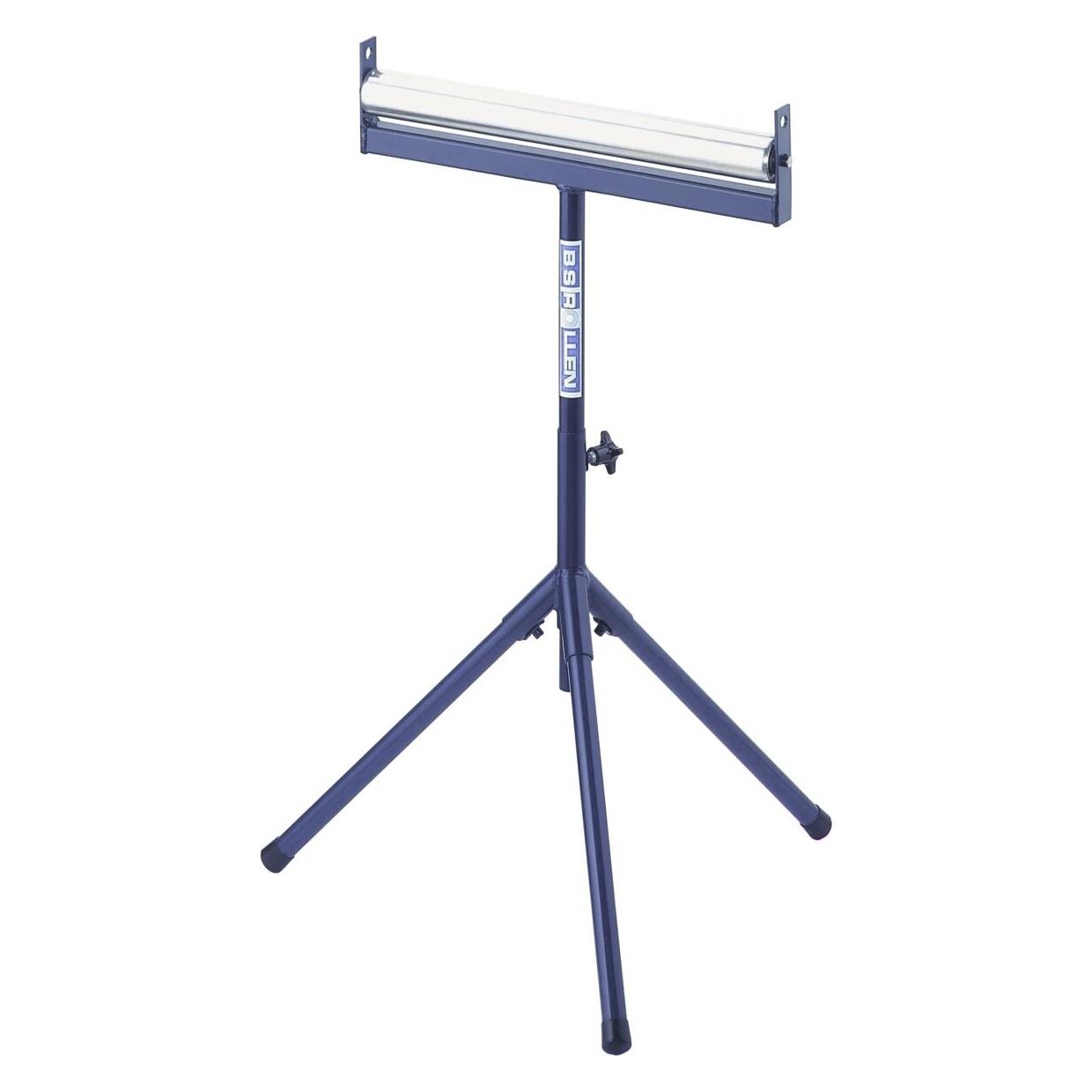 BS Rollen Rollst500 Rollenständer mit Tragrolle, höhenverstellbar Traglast 100 kg, blau (50 cm, 50 cm) (Rollst.500)