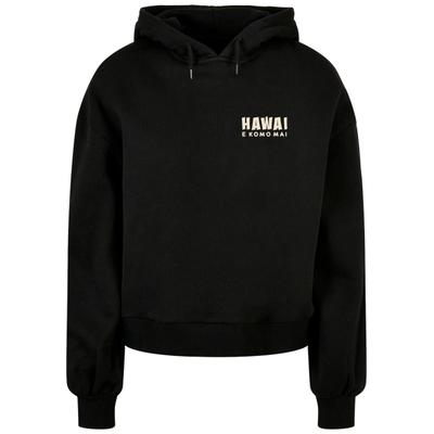 Kapuzensweatshirt MERCHCODE "Merchcode Ladies Hawai Oversized Hoody", Damen, Gr. XXL, schwarz, 100% Baumwolle, bedruckt, Rundhals, Sweatshirts