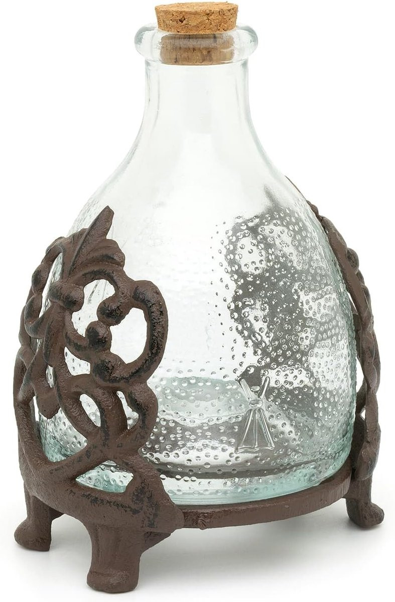 CKB LTD Wasp Trap Kleine Catcher Insectenvanger met Glazen Fles en Gietijzeren Houder voor Binnen en Buiten
