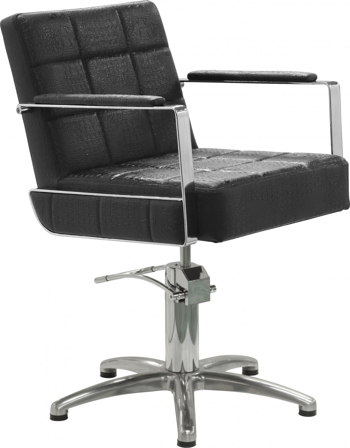 Sibel Friseurstuhl Celestino in Kroko Schwarz SN-0181902