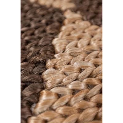 Teppich FLAIR RUGS "Effie Diamond", braun, B:60cm H:5mm L:230cm, Baumwolle, Jute, Teppiche, Teppich, handgeknüpft