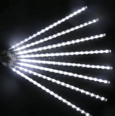 Inspire Curations Solar Meteor Shower Lights Waterproof Falling Rain Outdoor Lights white solar 30cm tubes