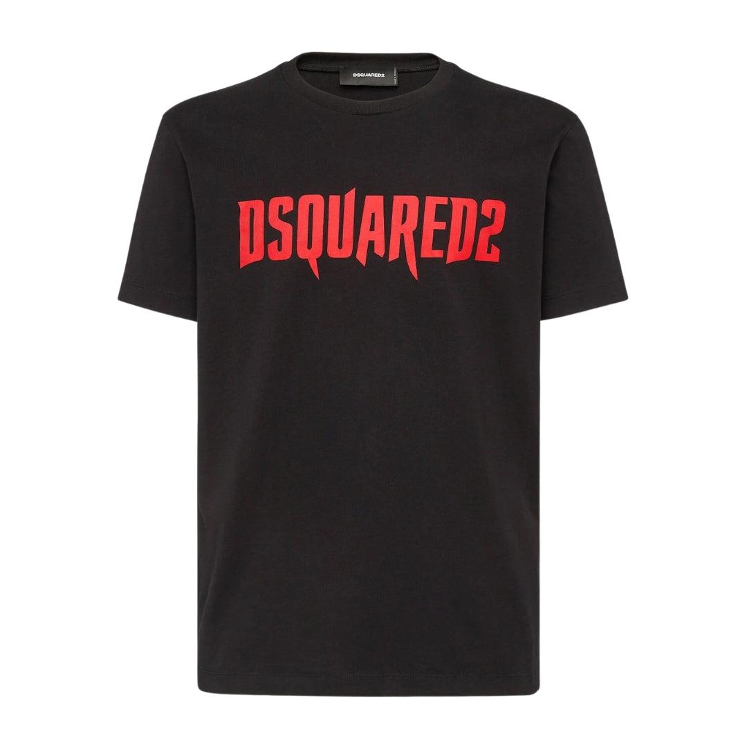 Dsquared2 Horror Logo Schwarzes T-shirt