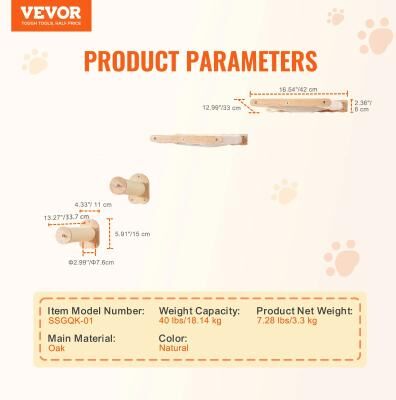 Inspired Finds Wall Mounted Cat Shelves And Perches Set With Hammock, Jumping Platforms & Cat Tree System 3sets