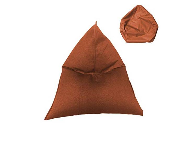 Rebecca Mobili Sack Sesselbezug, Hocker ohne Füllung, Polyester, Innen, Wohnzimmer Schlafzimmer - Maße: 50 x 110 x 130 cm (HxLxB) (Orange)