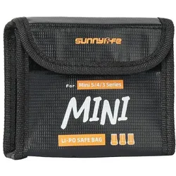 Sunnylife Futerał Etui Pokrowiec Ognioodporny 3x Akumulator Dji Mini 5 4 3 Pro Mini 3 / N5p-dc085-3, Batterie Zubehör, Schwarz