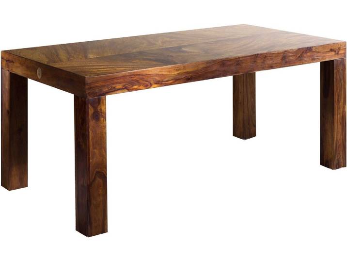 MASSIVMOEBEL24 Table à manger 140x90 Palissandre laqué Life honey METRO LIFE #169