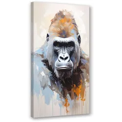 LEINWANDBILD Gorilla-Porträt-Tiere 50x100cm