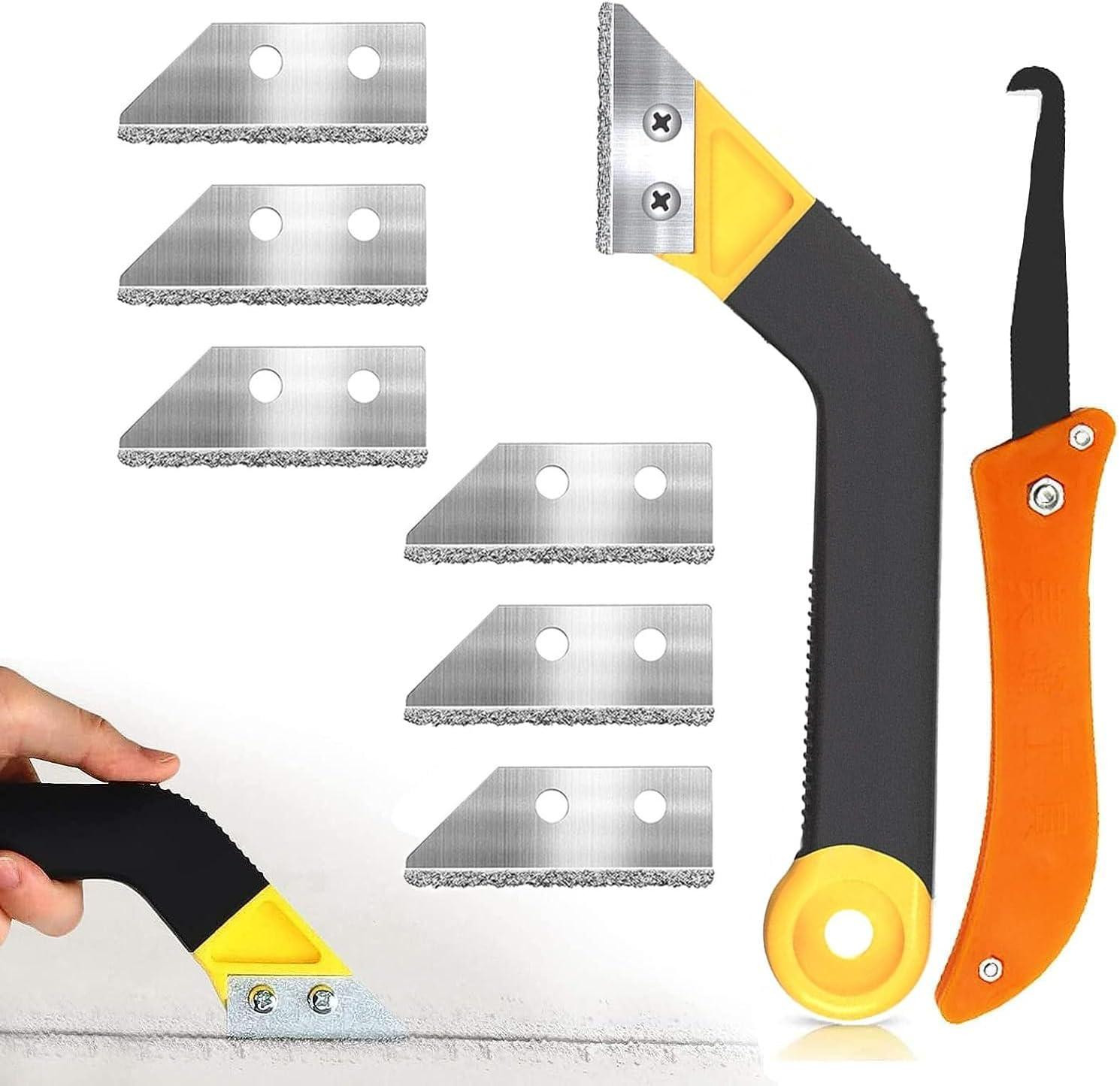9-delige Joint Scraper Tegelvoeg Verwijder Tool Kit van ABS en Hardmetaal voor de Badkamer