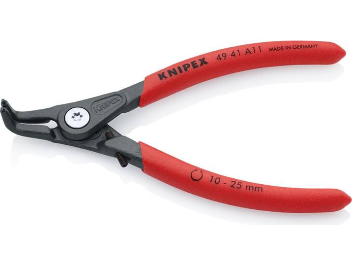KNIPEX 49 41 A11 Pince à circlips de précision pour bagues extérieures sur arbres recouverte de matière plastique antidérapante grise atramentée 130 mm