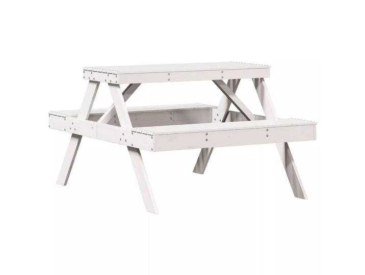 VidaXL - Picknicktisch kiefernholz, One Size, Weiss