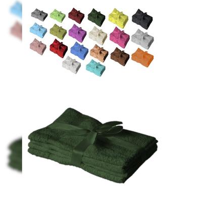 EXKLUSIV HEIMTEXTIL Gästehandtuch 4er Set 30 x 50 cm Dunkelgrün