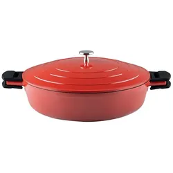 Kelomat Schmorpfanne Keramika Red Ø28 cm mit Deckel Aluguss Legierung