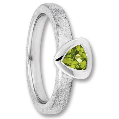 Silberring ONE ELEMENT "Peridot Ring aus 925 Silber Peridot Ring aus 925 Silber" Gr. 52, silber, Fingerringe, Damen, 52, Silber 925 (Sterlingsilber), Silberring, Zart funkelnde Details – elegant & vielseitig kombinierbar