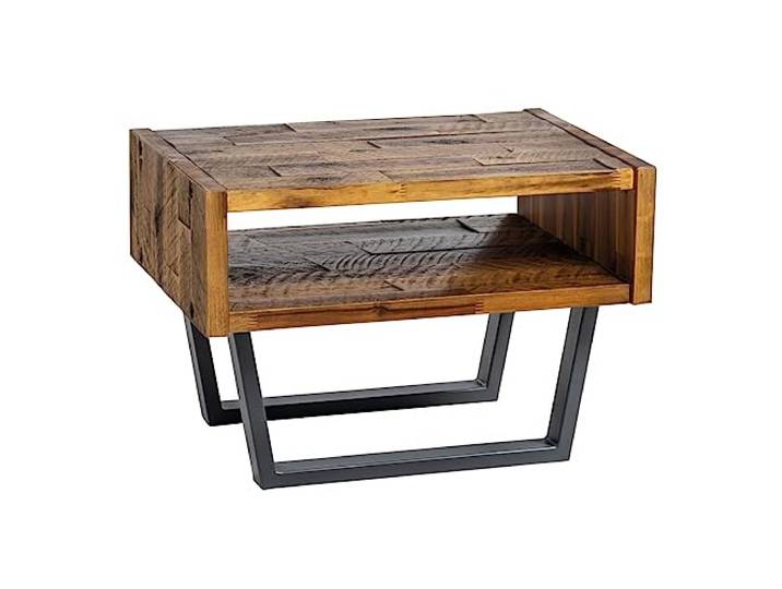 Hasena Factory Line Nachttisch Jesa Metallkufe Akazie Vintage Brown