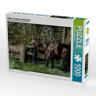 CALVENDO Puzzle Weiden und Zäune kontrollieren 1000 Teile Puzzle quer | 1000 Teile Lege-Größe 64 × 48 cm Foto-Puzzle für glückliche Stunden