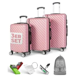 Kofferset 3-teilig Rose Gold