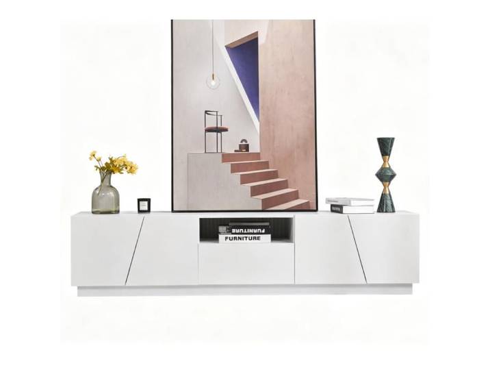 Meuble TV moderne 170 cm. Style patchwork diagonal - Table TV Design Contemporain