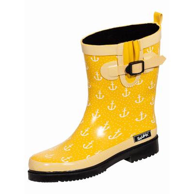 Gummistiefel BOCKSTIEGEL "Marleen", Damen, Gr. 37, gelb (gelb, multi), Obermaterial: 100% Naturkautschuk NaRubber., Schuhe Gummistiefel