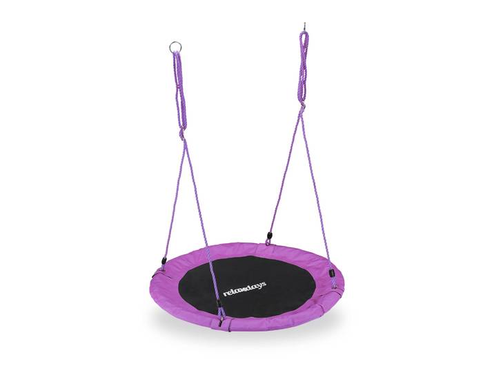 Nestschaukel 110cm Weiss-Lila-Schwarz