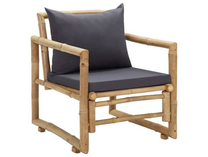 &Mode Lot de 2 fauteuils relax/ Chaises de jardin avec coussins - style moderne - Bambou Sale306409
