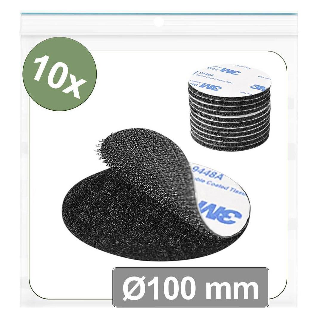 Quadrios 25CA664 Klettpunkte zum Aufkleben Haft- und Flauschteil (Ø) 100 mm Schw (100 mm) (25CA664)