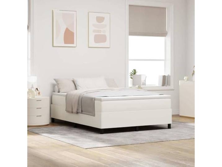 YUTAASU Boxspringbett Creme Weiß 160x200 cm Cordstoff Mit Taschenfederkernmatratze, Mittlere Festigkeit, Stabiler Holzrahmen, Fester Lattenrost