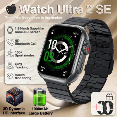 Uplift Treasures Ultra Smartwatch AMOLED GPS Waterproof With Call black Steel B 2a